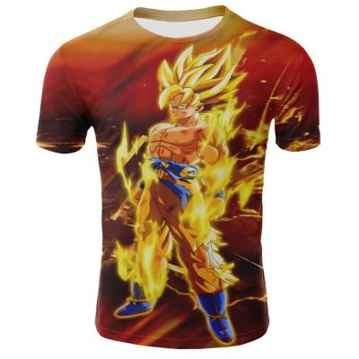 China Anti-wrinkle brand dragon ball t-shirt hip hop goku ladies/men ladies/men black t-shirt dragon ball z goku t-shirt for sale