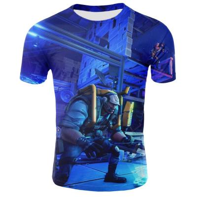 China anti-wrinkle 3d printing fortnite t-shirt female loose/male t-shirt fortnite stock number boys/girls t-shirt for sale