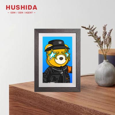 China Smart Wifi HUSHIDA photo picture frame display frame crypto nft digital frame for sale