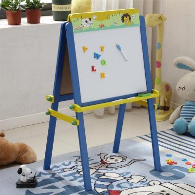 China Multifunctional Portable Children's Drawing Enrollment Board Portable Children Wooden Standing Easel for sale