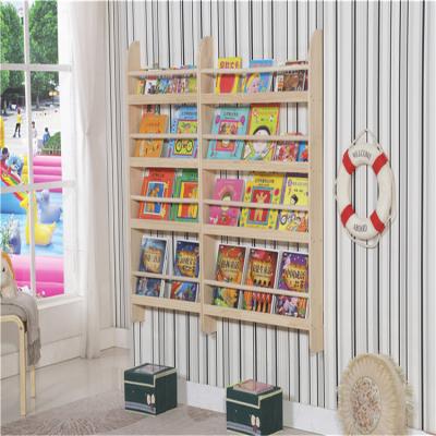 China Eco-friendly Wooden Wall Bookcase Kids Shelf for sale