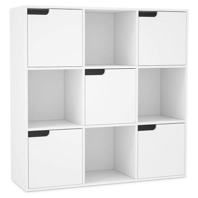 China 9 Demand Cube Assembled Bookcase Cabinet With Doors for sale