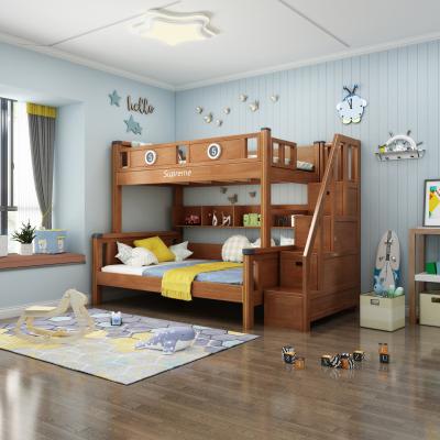 China Modern Solid Teak Wood Bed For Kids Bedroom Furniture Set for sale