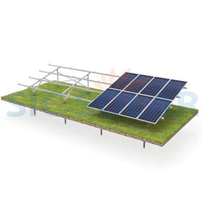 China Q235B PV Ground Product W Type Aluminum Ground Mounting Solar Panel Fastening System for sale