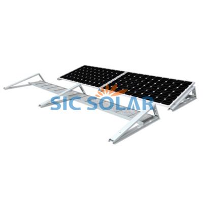 China 6005-T5 Aluminum & Stainless Steel Solar Panel 304 Solar Ballast Mounting Structure For Concrete Flat Roof for sale