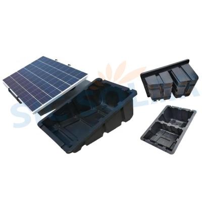 China HDPE PV Flat Roof Mounting Solar Panel Bracket Structure Plastic Weighted HDPE Bracket Kit for sale