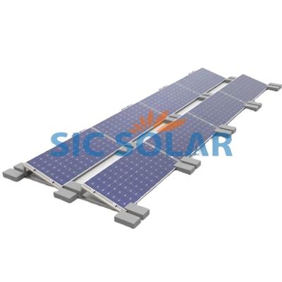 China Fast Easy Installation Flat Roof Solar Panel Mount Photovoltaic System Weighted Support Structure for sale