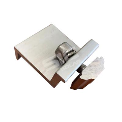 China Fast Easy Installation Solar Roof Aluminum End Clamp for sale