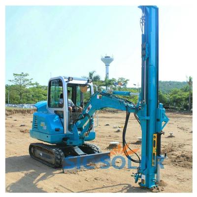 China Solar Construction Tool Post Ram Mounted Excavator For Ground Screw SIC-GSM for sale