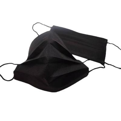 China Factory Wholesale Price 3 Ply Earloop Face Mask Filter Sleeve Adult Black Disposable Protective 3ply Face Masks With Earloop for sale