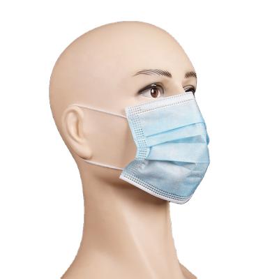 China Comfortable Fit 3 Layer Blue Protective Face Mask Mouth And Sniff Disposable Masks for sale