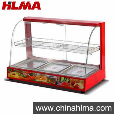 China Best price and quality fried chicken shops glass cabinet food warmer display showcase for sale