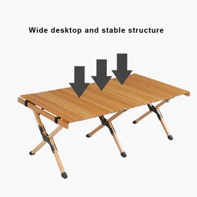 China Easy-carrying Luxury Beech Wood Table Outdoor Camping Dining Table for Picnics Travel for sale