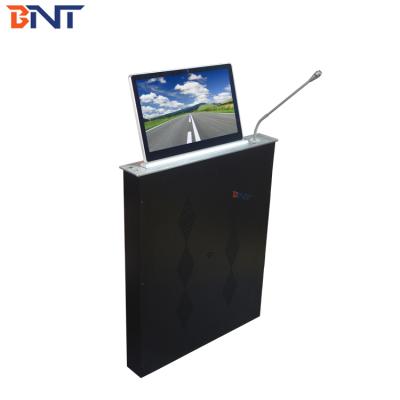 China Project BNT Audio Visual Audio Conferencing System 15.6 Inch Motorized Screen With Microphone LCD Monitor Lift Mechanism for sale