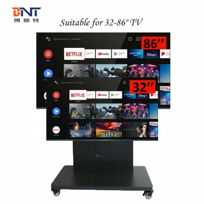 China Mounting Height Adjustable Mobile TV Floor Stand Trolley Rolling Floor Stand Mount For LED TV Screen 32