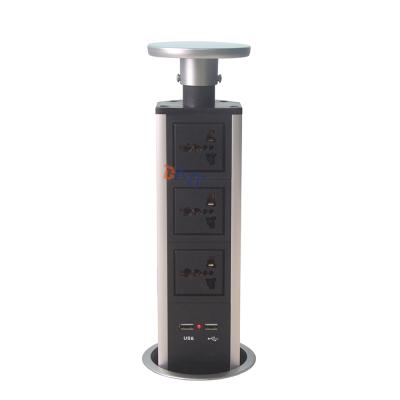 China Dot Commercial Voltage Vertical Kitchen Power Noise Outlet Socket Power Eu Table Socket With USB Charger for sale