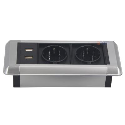 China Commercial Partition Socket With Charger And Stand 3 Dual Power USB Cable 1.5m for sale