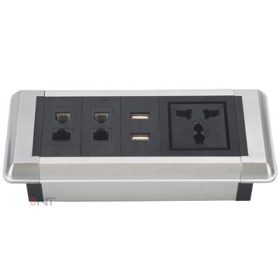 China Guangzhou Commercial Supply Desk Mount On Table Socket With Connection Power Cables for sale