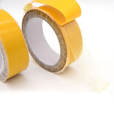 China Factory Supply Waterproof Double Face Hot Adhesion Tape Strong Grid Fiber Double Sided Tape for sale