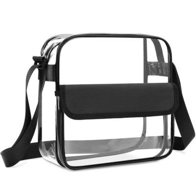 China New factory transparent transparent PVC ladies shoulder bag children's fashion sling bag jelly cosmetic bag children's clear messenger bag for sale