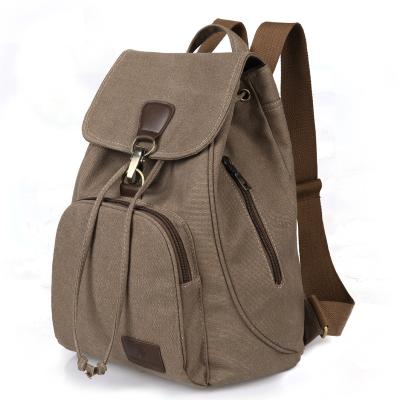 China New Schoolbag Female College High School Backpack Waterproof Female Casual Canvas Bag Fashion Retro High School Student Style Men's Backpack for sale