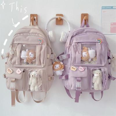 China The Other High Quality Student High Quality Large Capacity Central Statistical Institute Schoolbag PVC Clear Clear Space Cute Backpack For Girl for sale