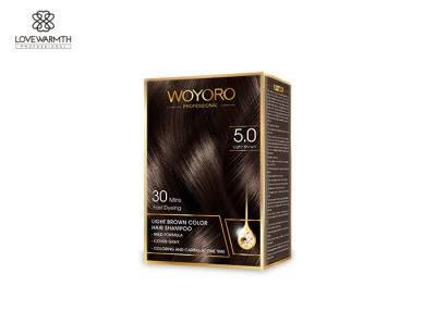 China Fast Light Brown Hair Colour Shampoo , Sachets Mild Formula Hair Dye Shampoo for sale