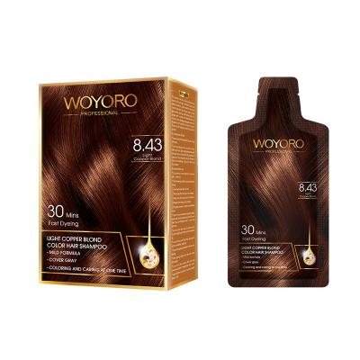 China Mild Plant Formula Hair Color Shampoo Low Ammonia / Hair Dye Shampoo for sale