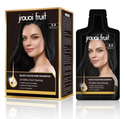 China Ammonia Free 5 Mins Become Black 200ml Hair Dye Shampoo for sale