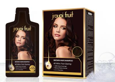 China High Quality No Side Effect Organic Herbal Hair Dye Shampoo Brown Color Shampoo for sale