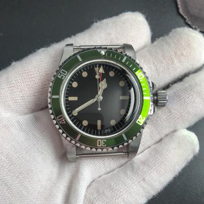 China 1960 Fashsion Style Watch 39.5mm Vintage Case Stainless Steel Waterproof Green Luminous Hands Strap Acrylic Glass Movement NH35 for sale