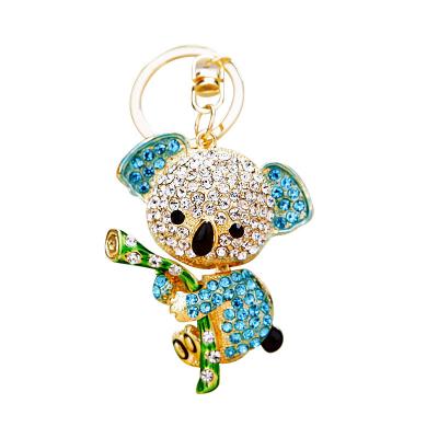 China News Rhinestone Metal Key Chain Luxury Metal Plating Women's Snap Koala Butterfly Metal Key Chain Pendant for sale