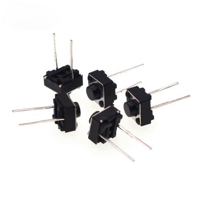 China TS-033 Push Button Switches 2pins 6*6*4.3-5 mm Tact Medium DIP Switch Light Touch Keypad Tactile Foot Length TS-033 for sale