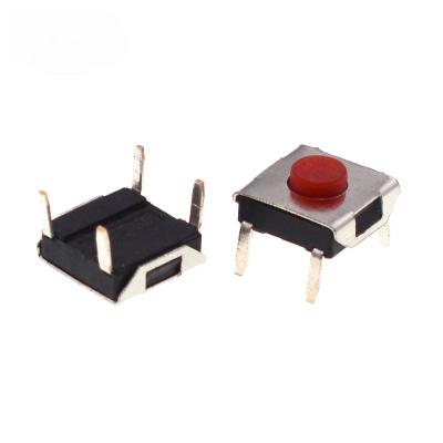 China 6x6 Size 2.5/2.7/3.1/3.4/3.7MM DIP 4pins 6*6*3.1MM Push Button Switch Red Waterproof Tact Switc TS034 for sale