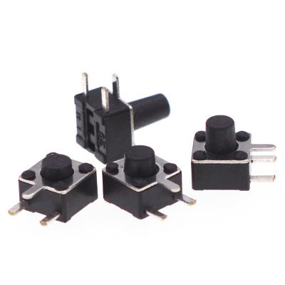 China YZ Safety 3pins Tact Switch Side Push Button Switches 4.5*4.5*3.8/4.3/5/6/7/8mm for sale