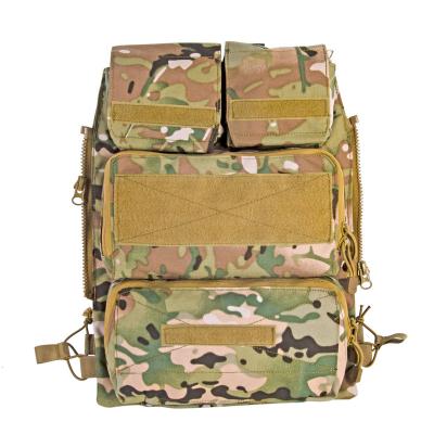 China Anti-theft Tactical Pouch Zipper-on 2.0 Panel Platform for JPC CPC AVS Vertical and Horizontal 2 Magazine GP Pockets Expandable Nylon Vest for sale