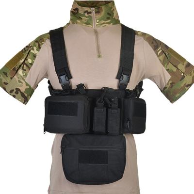 China High Quality Military Tactical/Airsoft/CS/War Tactical Outdoor Rig Game Chest With Drop Down Pocket TCM Chest Rig Vest for sale