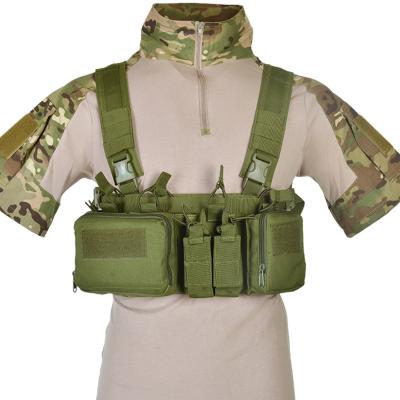 China New Style Chest Rig Military/Airsoft/CS/War Tactical Waterproof Rig With Drop Down Pocket Trunk Rig TCM Tactical Vest for sale