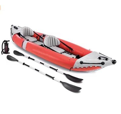 China Professional Single Seat Inflatable Beach Kayak Boat Fishing Kayak Float Canoe Sit Fishing Kayak for sale