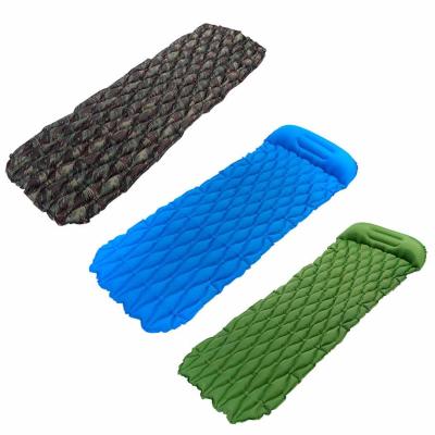 China Wholesale Integrated Waterproof Foldable Outdoor Camping Pillow Mat Roll Mat Inflatable Sitting Camping for sale