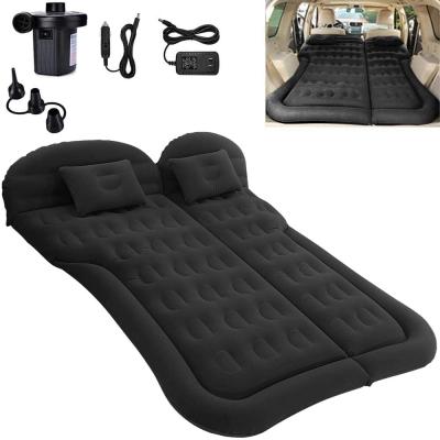 China Foldable Black Color Electric Compressor Car Air Mattress Outdoor Inflatable Travel Thickened Car Camping Bed Sleep Pad for sale