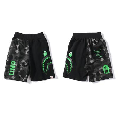 China Wholesale Breathable Summer Bape Cool Black Shorts Matching Casual Shorts Mens Beach Cotton Unisex Shorts for sale