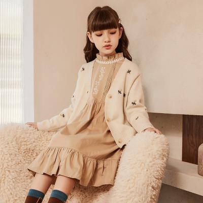 China Pure Korea children's dress 6 to 14 years old autumn cotton color fashion clothes children's clothing dresses dress for children for sale