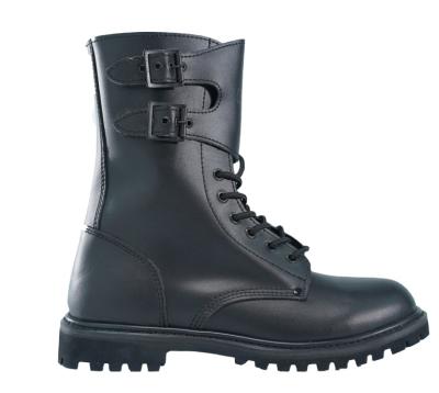 China Wholesale Cheap Breathable Police Durable High Neck Modern Genuine Leather Black Leather Military Boots for sale