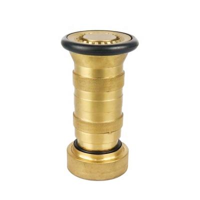 China Fire Hose Nozzle For Fire Fighting Jet Brass Fire Fighting Hose Nozzle for sale