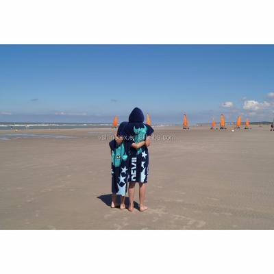 China Wholesale High Quality Disposable Surf Poncho Printed Hooded Beach Towel for sale