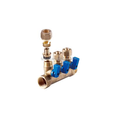 China General Brass Manifold With 2 Way Floor Heating System for sale