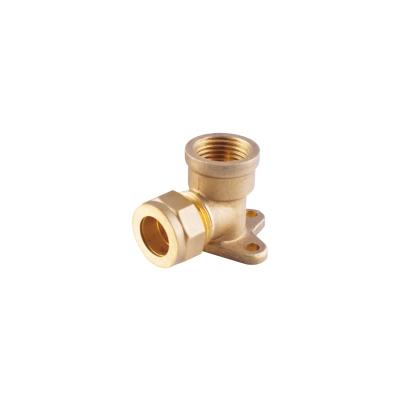 China Brass Wall Plated Elbow-Pipe Fitting for sale