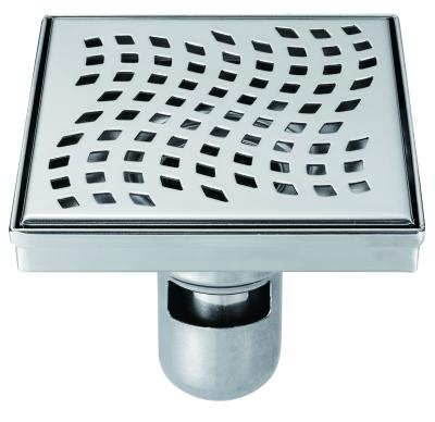 China Strainer Square Stainless Steel Floor Drain For Europe Market for sale