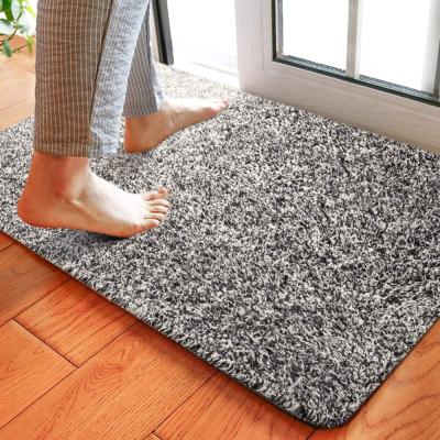 China Washable Magic Mat Absorbs Pet Back Mat Large Cotton Shoe Scraper Covers Door Entry Mud Mat Low-Profile Anti-Slip Rubber for sale